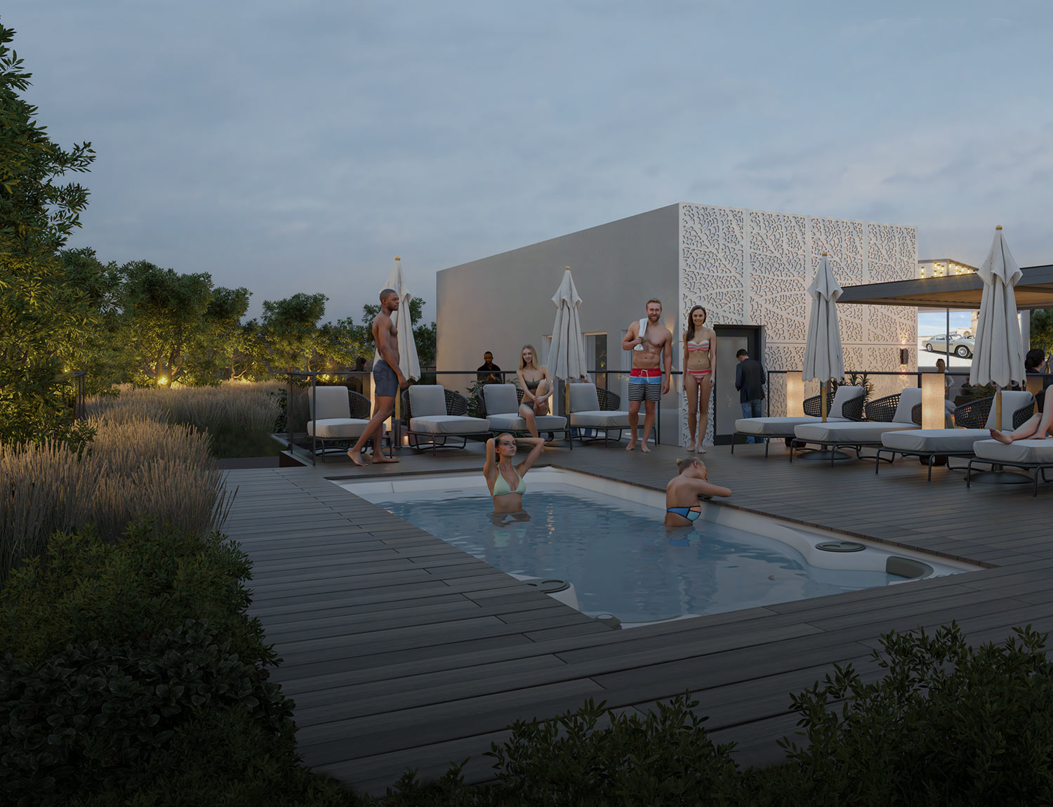 Greenhaus Condos - Sustainable living - pool and terrace